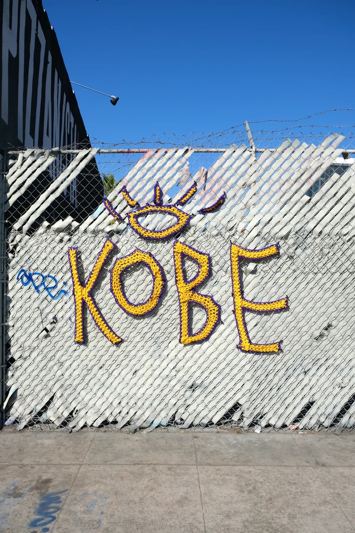 A hand-painted Kobe tribute on a Culver City wall