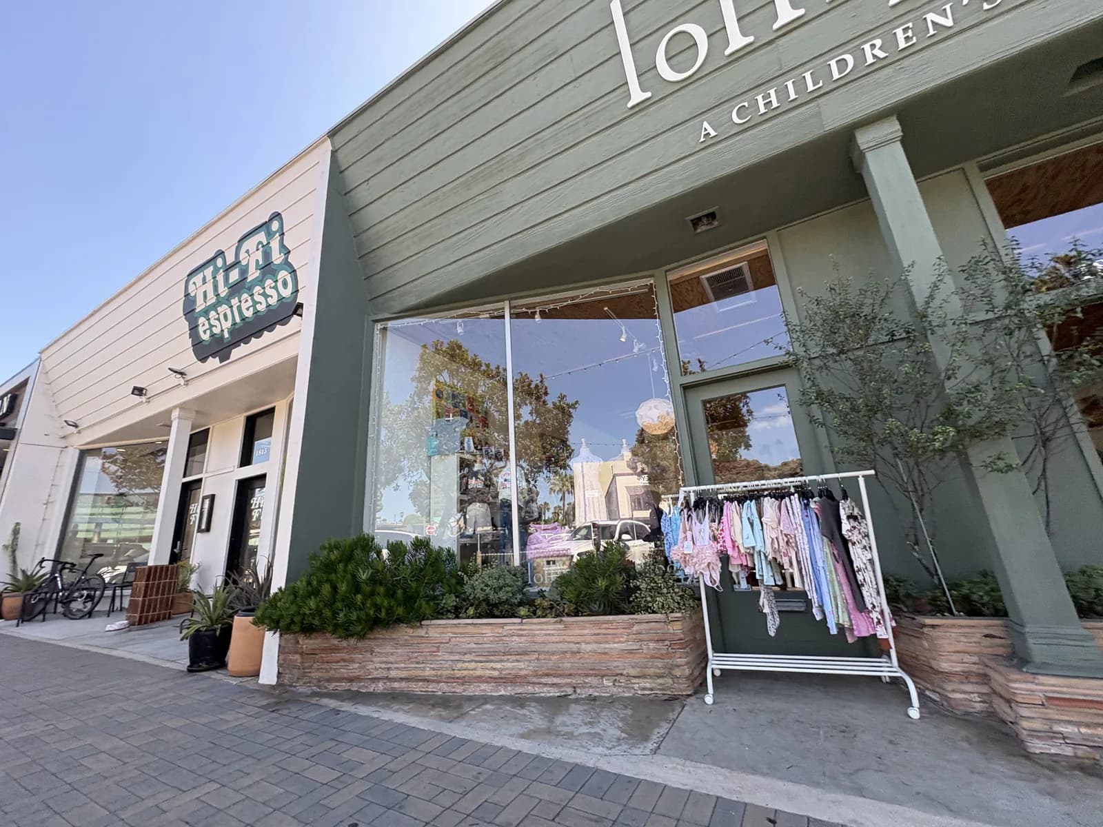 Independent boutique and sidewalk display in Riviera Village