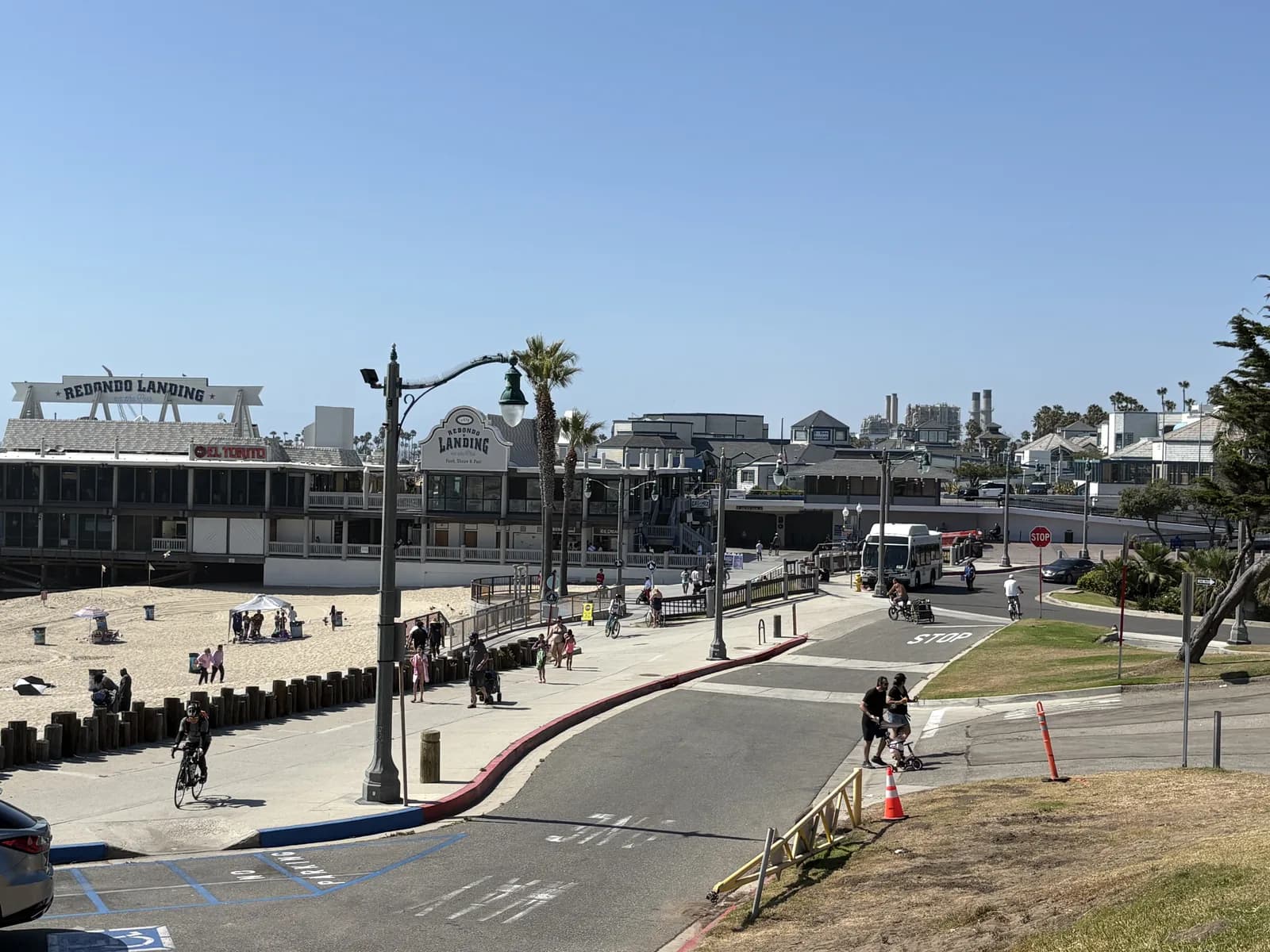 View from Veterans Park toward the Redondo Beach Pier and waterfront