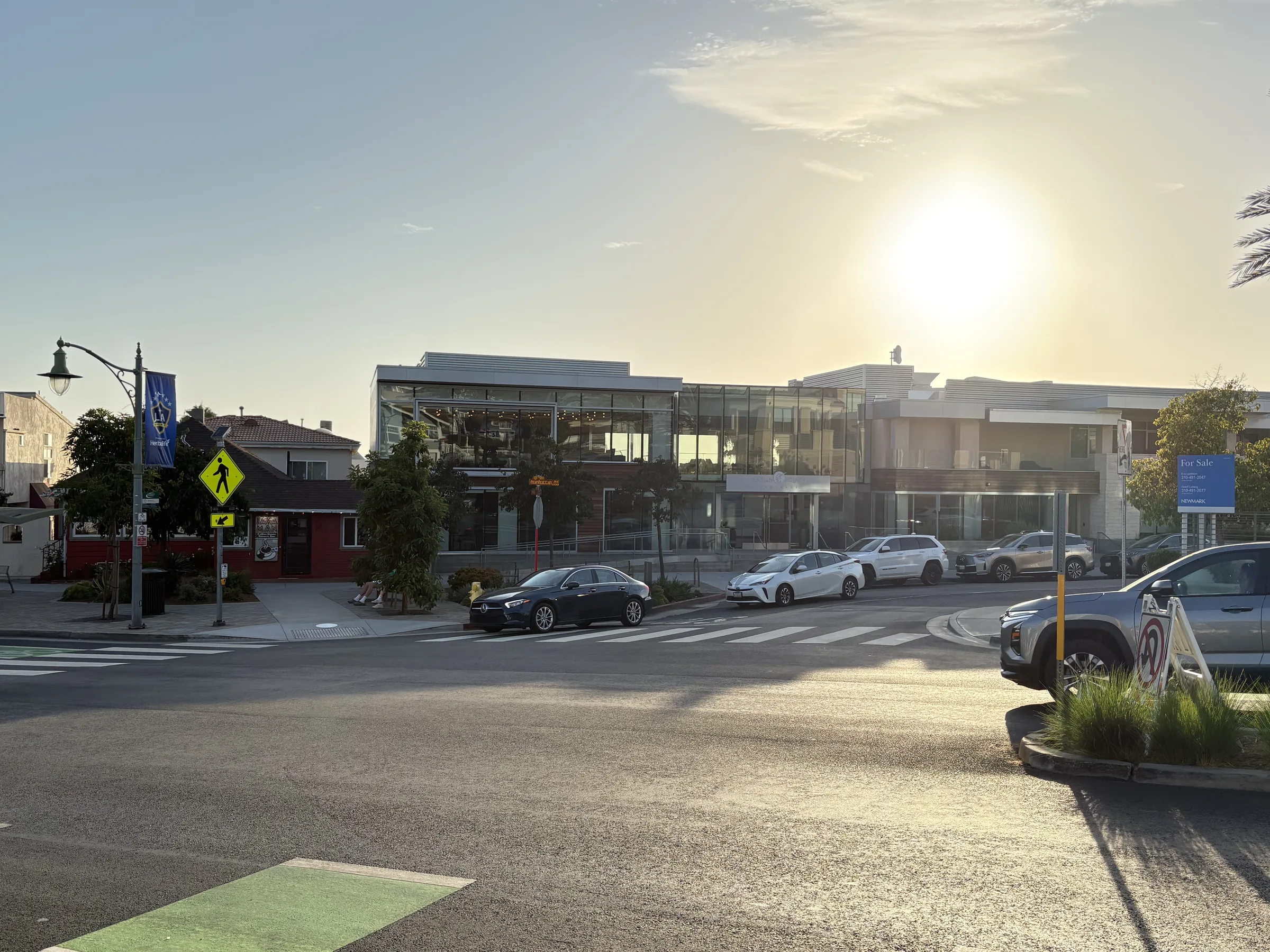 Local businesses along a South Bay street